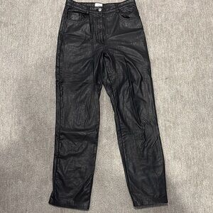 Wilfred size 8 Black Faux Leather Pants